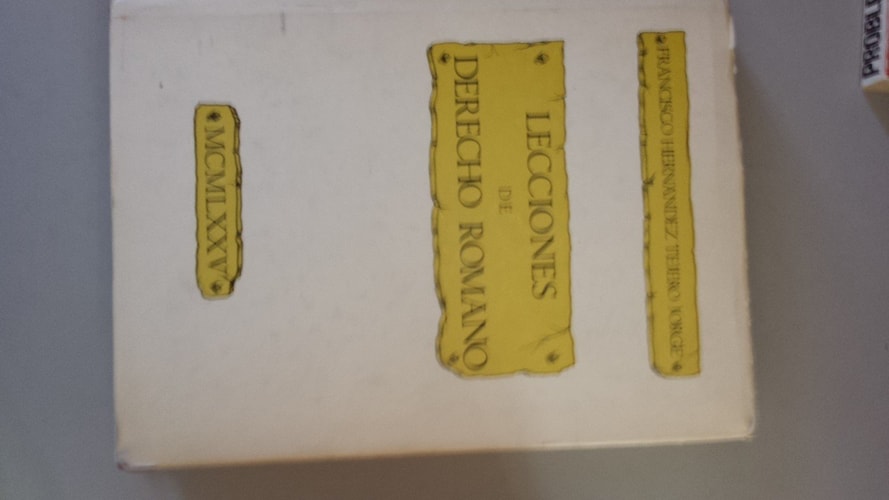 Lecciones de derecho romano