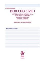 Derecho civil introducción al derecho civil, derecho de la persona, derecho subjetivo, negocio jurídico : adaptado al Plan Bolonia
